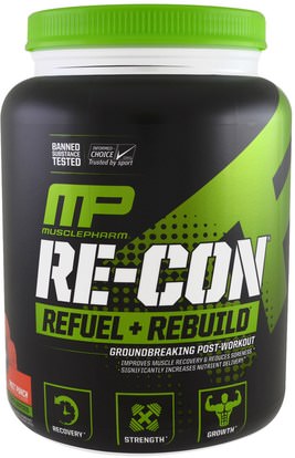 MusclePharm, Re-Con Refuel + Rebuild, Fruit Punch, 35.98 oz (1.02 kg) ,الرياضة، الكرياتين