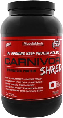 MuscleMeds, Carnivor Shred, Chocolate, 2.28 lbs (1,036 g) ,والمكملات الغذائية، والبروتين