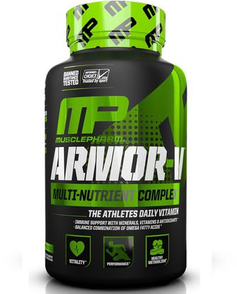 MusclePharm, Armor-V, Advanced Multi-Nutrient Complex, 180 Capsules ,والرياضة، والعضلات
