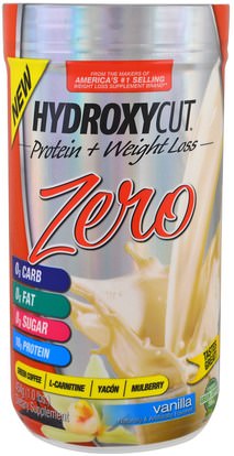 Muscletech, Hydroxycut Zero Protein + Weight Loss, Vanilla, 1.0 lbs (454 g) ,وفقدان الوزن، والنظام الغذائي، والرياضة