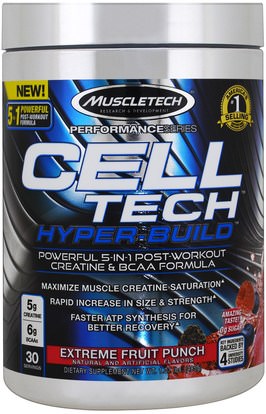 Muscletech, Performance Series, Cell Tech Hyper-Build, Extreme Fruit Punch, 1.07 lbs (485 g) ,رياضات