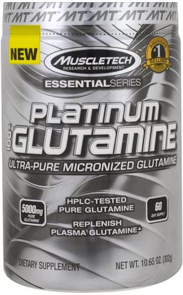 Muscletech, Platinum 100% Glutamine, 10.65 oz (302 g) ,رياضات