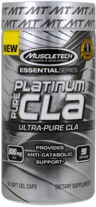Muscletech, Platinum, Pure CLA, 90 Soft Gel Caps ,وفقدان الوزن، والنظام الغذائي، والرياضة