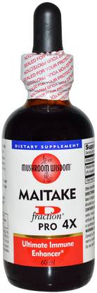 Mushroom Wisdom, Maitake D-Fraction, Pro 4X, 60 ml ,والمكملات الغذائية، والفطر الطبية، الفطر مايتاك، د جزء