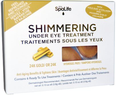 My Spa Life, Shimmering Under Eye Treatment, 6 Treatments, 0.13 oz Each ,الجمال، كريمات العين