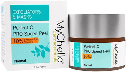 MyChelle Dermaceuticals, Perfect C PRO Speed Peel, Normal, 1.2 fl oz (35 ml) ,الجمال، أقنعة الوجه، فيتامين c