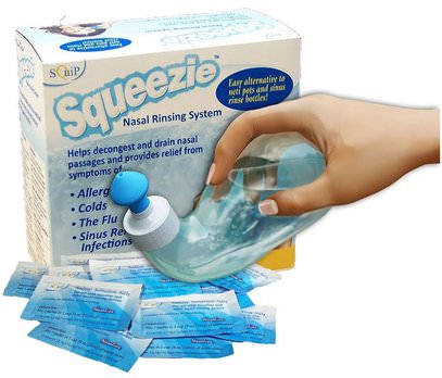 Nasaline, Squip, Squeezie, Nasal Rinsing System, 1 Kit ,الصحة، صحة الأنف، غسل الأنف، المنتجات سكويب
