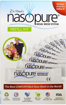 Nasopure, Nasal Wash System, Refill Kit, 1 Kit ,الصحة، الحساسية، صحة الأنف، غسل الأنف