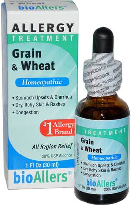 NatraBio, BioAllers, Grain & Wheat, Allergy Treatment, 1 fl oz (30 ml) ,والصحة، والحساسية، والحساسية
