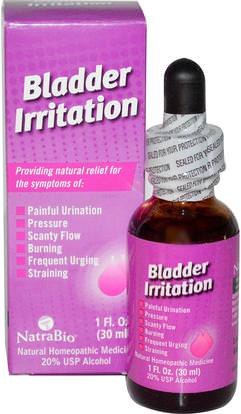 NatraBio, Bladder Irritation, 1 fl oz (30 ml) ,الصحة، المثانة