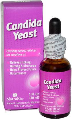 NatraBio, Candida Yeast, 1 fl oz (30 ml) ,الصحة، المبيضات