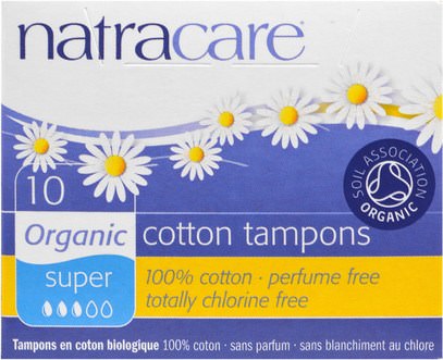 Natracare, Organic Cotton Tampons, Super, 10 Tampons ,الصحة، نساء، المرأة
