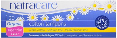 Natracare, Organic Cotton Tampons, Super Plus, 20 Tampons ,الصحة، المرأة