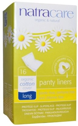 Natracare, Organic & Natural Panty Liners, Long, 16 Liners ,الصحة، نساء، المرأة