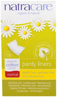 Natracare, Organic & Natural Panty Liners, Normal, 18 Panty Liners ,حمام، الجمال، المرأة