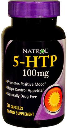 Natrol, 5-HTP, 100 mg, 30 Capsules ,المكملات الغذائية، 5-هتب، 5-هتب 100 ملغ