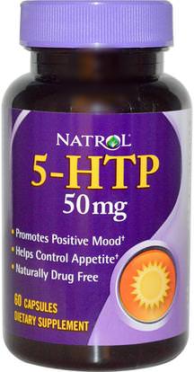 Natrol, 5-HTP, 50 mg, 60 Capsules ,المكملات الغذائية، 5-هتب، 5-هتب 50 ملغ