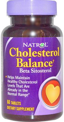 Natrol, Cholesterol Balance, Beta Sitosterol, 60 Tablets ,والصحة، ودعم الكولسترول، والكوليسترول