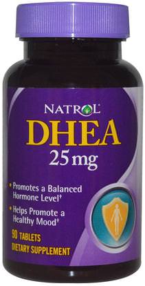 Natrol, DHEA, 25 mg, 90 Tablets ,المكملات الغذائية، ديا