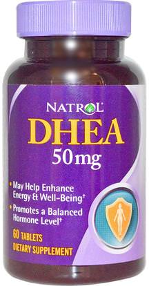 Natrol, DHEA, 50 mg, 60 Tablets ,المكملات الغذائية، ديا