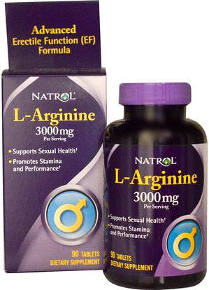Natrol, L-Arginine, 3000 mg, 90 Tablets ,المكملات الغذائية، والأحماض الأمينية، ل أرجينين