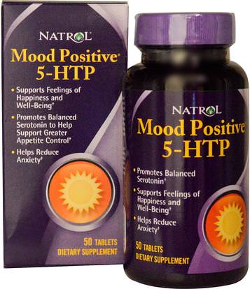 Natrol, Mood Positive 5-HTP, 50 Tablets ,والمكملات الغذائية، 5-هتب، والصحة، والمزاج