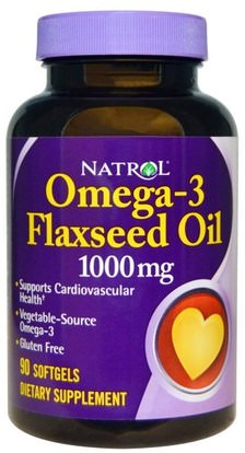 Natrol, Omega-3 Flaxseed Oil, 1000 mg, 90 Softgels ,المكملات الغذائية، إيفا أوميجا 3 6 9 (إيبا دا)، سوفتغيلس النفط الكتان، أوميغا 369 قبعات / علامات التبويب
