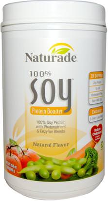 Naturade, 100% Soy Protein Booster, Natural Flavor, 29.6 oz (840 g) ,والمكملات الغذائية، ومنتجات الصويا، بروتين الصويا
