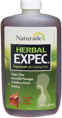 Naturade, Herbal Expec, Natural Cherry Flavor, 8.8 fl oz (260 ml) ,الصحة، الرئة و الشعب الهوائية، المكملات الغذائية، غويفينيسين