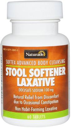 Naturade, Softex Advanced Body Cleansing, Stool Softener Laxative, 60 Tablets ,الصحة، الإمساك، الهضم، المعدة