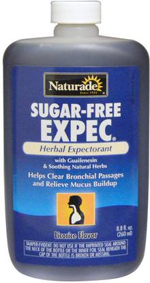 Naturade, Sugar-Free Expec, Licorice Flavor, 8.8 fl oz (260 ml) ,الصحة، الرئة و الشعب الهوائية، المكملات الغذائية، غويفينيسين