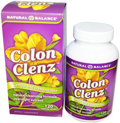 Natural Balance, Colon Clenz, 120 Vegetarian Capsules ,الصحة، السموم