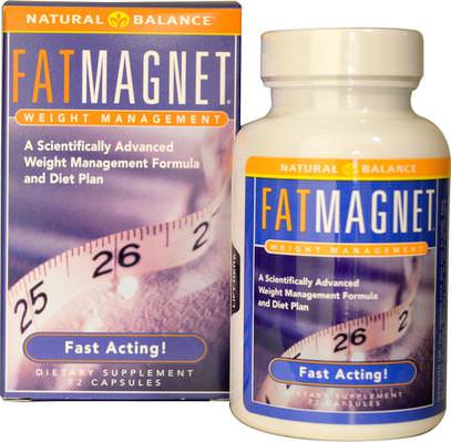 Natural Balance, Fat Magnet, Weight Management, 72 Veggie Caps ,والصحة، والنظام الغذائي