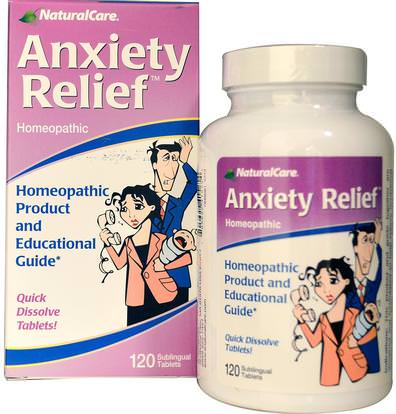 Natural Care, Anxiety Relief, 120 Sublingual Tablets ,الصحة، القلق