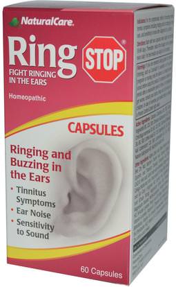 Natural Care, RingStop, 60 Capsules ,الصحة، الأذن السمع وطنين الأذن، السمع المنتجات