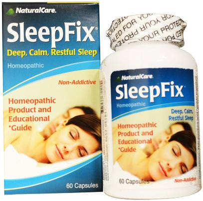Natural Care, SleepFix, 60 Capsules ,والمكملات الغذائية، والنوم، الميلاتونين