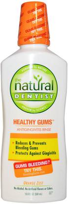 Natural Dentist, Healthy Gums, Antigingivitis Rinse, Orange Zest, 16.9 fl oz (500 ml) ,حمام، الجمال، شفهي، الأسنان، تهتم، غسول الفم
