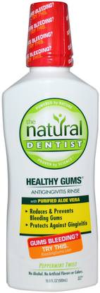 Natural Dentist, Healthy Gums, Antigingivitis Rinse, Peppermint Twist, 16.9 fl oz (500 ml) ,حمام، الجمال، شفهي، الأسنان، تهتم، غسول الفم