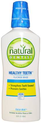 Natural Dentist, Healthy Teeth Fluoride Rinse, Fresh Mint, 16.9 fl oz (500 ml) ,حمام، الجمال، شفهي، الأسنان، تهتم، غسول الفم