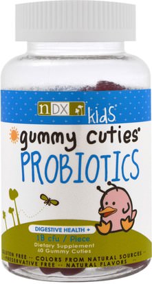 Natural Dynamix, Kids, Gummy Cuties, Probiotics, 60 Gummy Cuties ,المكملات الغذائية، غوميز، البروبيوتيك، الأطفال البروبيوتيك