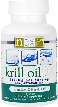 Natural Dynamix, Krill Oil DX, 1000 mg, 60 Softgels ,المكملات الغذائية، إيفا أوميجا 3 6 9 (إيبا دا)، كريل أويل، دا، إيبا