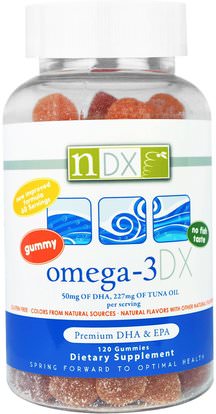 Natural Dynamix, Omega-3 DX, 120 Gummies ,صحة الأطفال، مكملات الأطفال، إيفا أوميجا 3 6 9 (إيبا دا)، أوميغا 369 غوميز