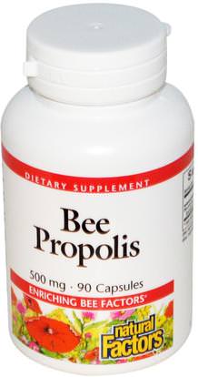 Natural Factors, Bee Propolis, 250 mg, 90 Capsules ,المكملات الغذائية، منتجات النحل، دنج النحل
