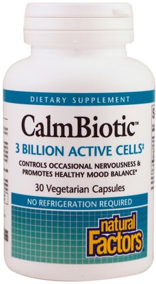 Natural Factors, Calm Biotic, 30 Vegetarian Capsules ,المكملات الغذائية، البروبيوتيك