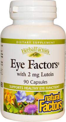 Natural Factors, Eye Factors with 2 mg Lutein, 90 Capsules ,والرعاية الصحية، والعناية بالعيون، والرعاية الرؤية، والرؤية