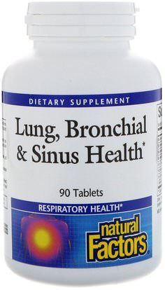 Natural Factors, Lung, Bronchial & Sinus Health, 90 Tablets ,الصحة، الرئة و القصبي، الربو
