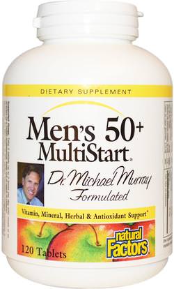 Natural Factors, Mens 50+ MultiStart, 120 Tablets ,الفيتامينات، الرجال الفيتامينات