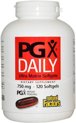 Natural Factors, PGX Daily, Ultra Matrix Softgels, 750 mg, 120 Softgels ,الصحة، النظام الغذائي، المكملات الغذائية، الألياف، بكس