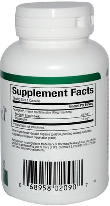 Natural Factors, Pycnogenol, 25 mg, 60 Capsules ,المكملات الغذائية، بيكنوغينول