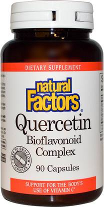 Natural Factors, Quercetin, Bioflavonoid Complex, 90 Capsules ,المكملات الغذائية، كيرسيتين، بيوفلافونويدس